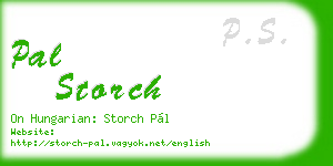 pal storch business card